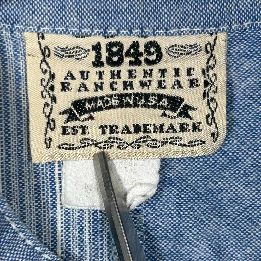 Vintage Western 1849 Authentic Ranchwear Shirt M Arrow Feather Stud Detail USA - Picture 9 of 10